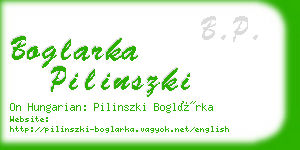 boglarka pilinszki business card